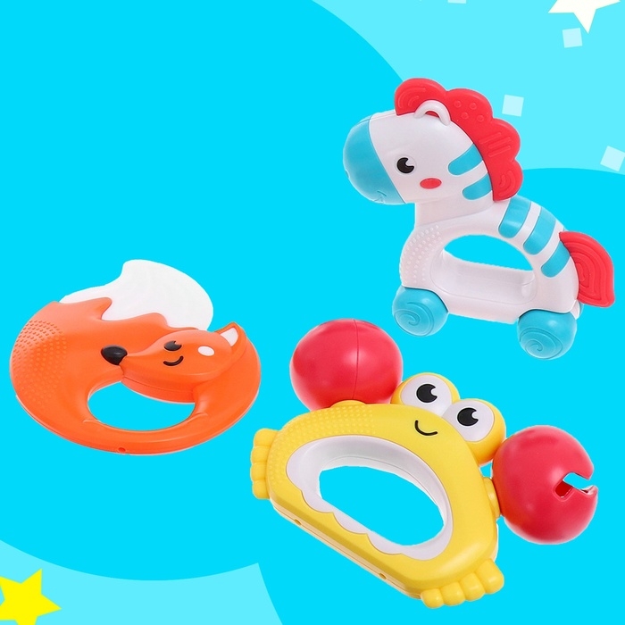 Набор погремушек с прорезывателями «Зверята»