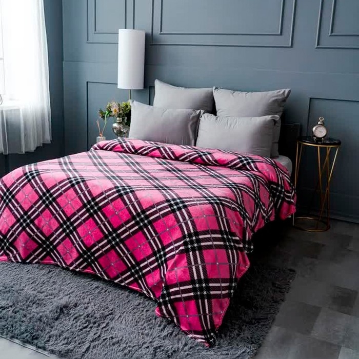 Плед Павлина FREEDom Клетка BlackPink 150х200см, аэрософт 190г/м, пэ100% Плед Павлина FREEDom Клетка BlackPink 150х200см, аэрософт 190г/м, пэ100%