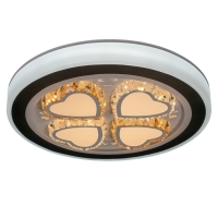 Люстра с ПДУ "Амур" LED 160Вт 3000-6000К коричнево-белый 52х52х8,5 см BayerLux