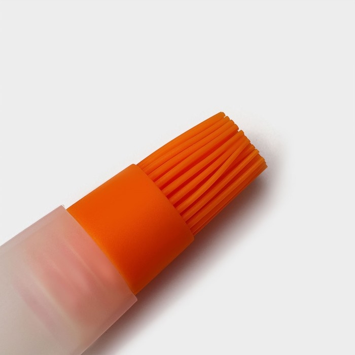 Кисть с резервуаром для масла Доляна «Фобос», силикон, 19 см, цвет оранжевый Кисть с резервуаром для масла Доляна «Фобос», силикон, 19 см, цвет оранжевый