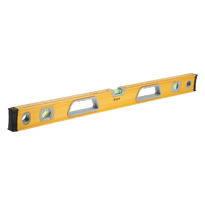 Уровень алюминиевый магнитный ТУНДРА, фрезерованный, эргономичные ручки, 3 глазка, 800 мм Уровень алюминиевый магнитный ТУНДРА, фрезерованный, эргономичные ручки, 3 глазка, 800 мм