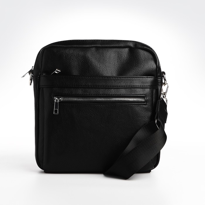 Сумка мужская через плечо TEXTURA, искусственная кожа, цвет чёрный Сумка мужская через плечо TEXTURA, искусственная кожа, цвет чёрный