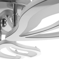 Люстра ГАЛЛОП светодиодная Листопад 60Вт LED 2700-4200К хром 58х58х9,5см