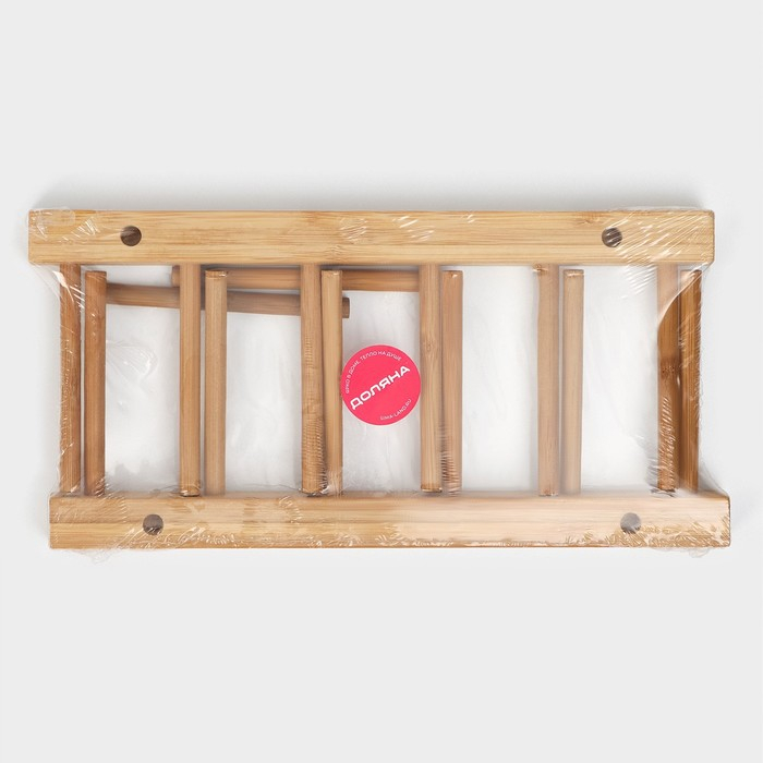 Подставка для разделочных досок и крышек, 26×10,5 см, 5 мест, бамбук Подставка для разделочных досок и крышек, 26×10,5 см, 5 мест, бамбук