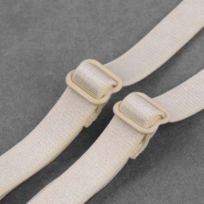 Бретели текстильные, крестообразные, 1 см, цвет бежевый Бретели текстильные, крестообразные, 1 см, цвет бежевый