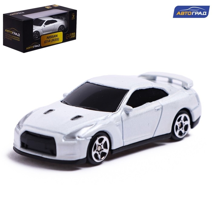 Машина металлическая NISSAN GT-R (R35), 1:64, цвет белый Машина металлическая NISSAN GT-R (R35), 1:64, цвет белый