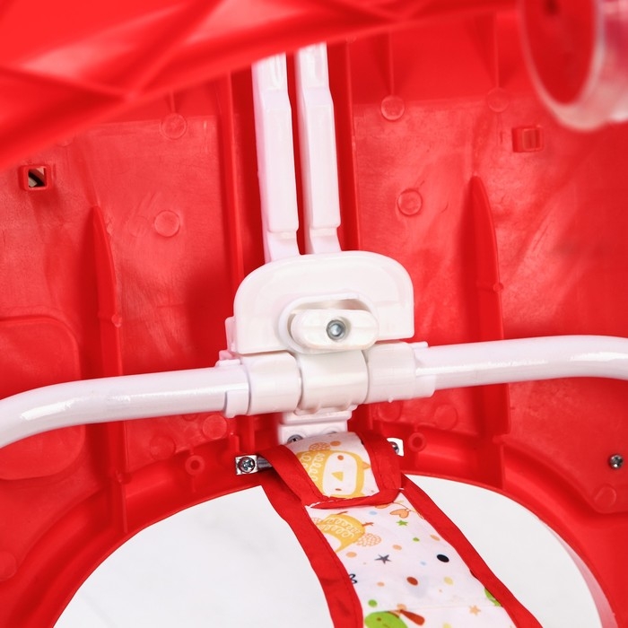 Ходунки «Забава», 8 силик. колес, муз., свет, игрушки, красный