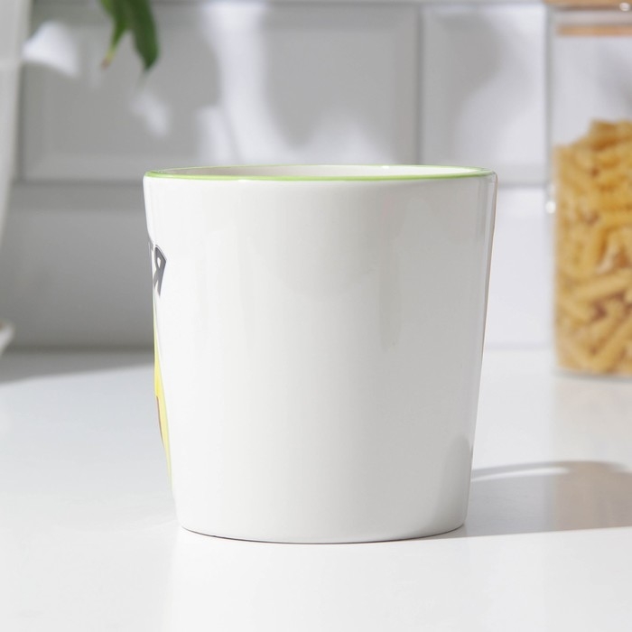 Кружка керамическая «Авокотя», 450 мл, цвет белый Кружка керамическая «Авокотя», 450 мл, цвет белый