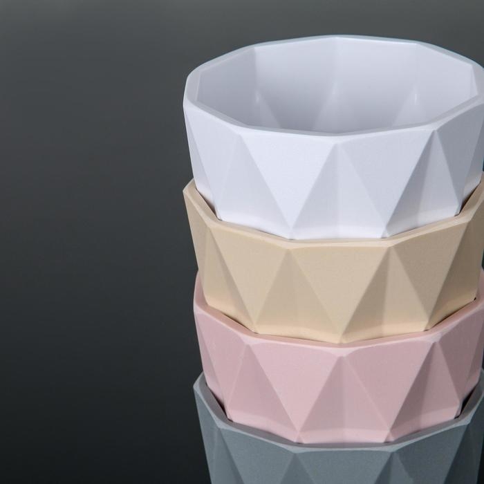 Кашпо для цветов «Лофт», пластик, 400 мл, цвет МИКС Кашпо для цветов «Лофт», пластик, 400 мл, цвет МИКС