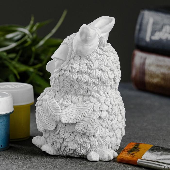 Фигура для раскраски  Фигура для раскраски "Сова с бантом" 10х7х6см