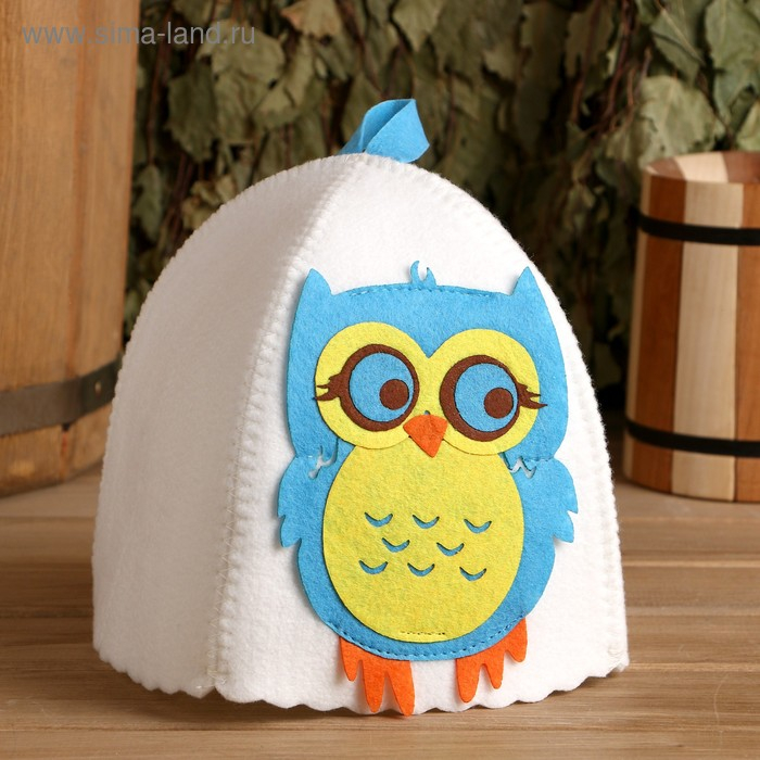 Шапка для бани с детской аппликацией "Матильда" войлок Шапка для бани с детской аппликацией "Матильда" войлок