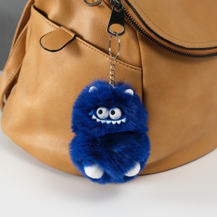 Пушистик на кольце Пушистик на кольце "Монстр зубастик" синий 10х8х8 см