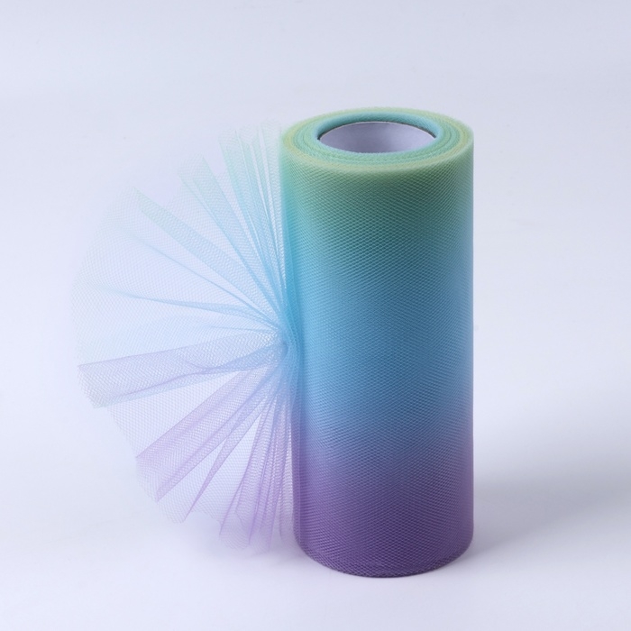 Фатин, 15 см, 11 ± 1 г/кв.м, 23 ± 1 м, цвет зелёно-голубой градиент №6 Фатин, 15 см, 11 ± 1 г/кв.м, 23 ± 1 м, цвет зелёно-голубой градиент №6