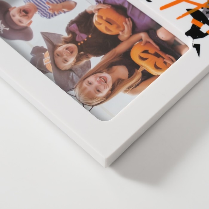 Фоторамка пластик 10х15 см Фоторамка пластик 10х15 см "Счастливого Хэллоуина" белая 1х17,7х18 см
