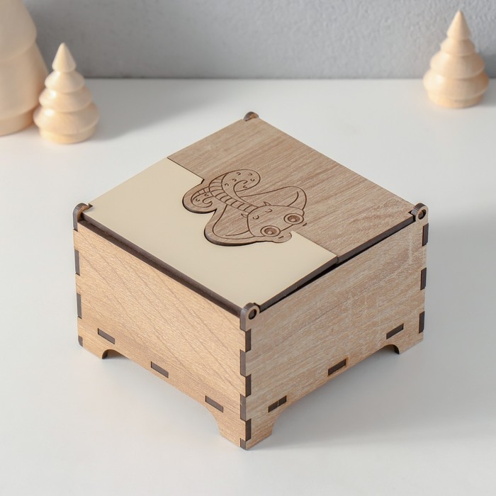 Шкатулка комбинированная  Шкатулка комбинированная "Маленькая змея" 10,5х10х7 см