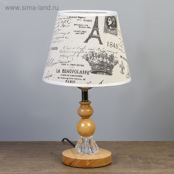 Лампа настольная  Лампа настольная "Аврора" 1х40Вт Е27 220В низ с подсветкой 21х21х38 см