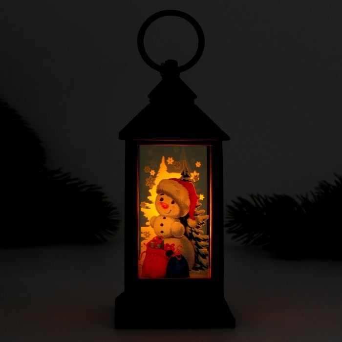 Светильник новогодний «Новый год: Снеговик», черный, 12,5 х 5,7 см Светильник новогодний «Новый год: Снеговик», черный, 12,5 х 5,7 см