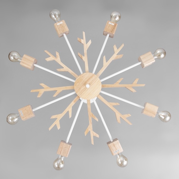 Люстра "Венди" 8хЕ27 40Вт дерево 78х78х30см