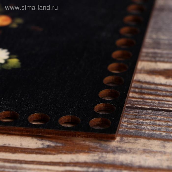 Заготовка для вязания Заготовка для вязания "Прямоугольник Жостовская роспись №1", донышко, размер 25×15 см