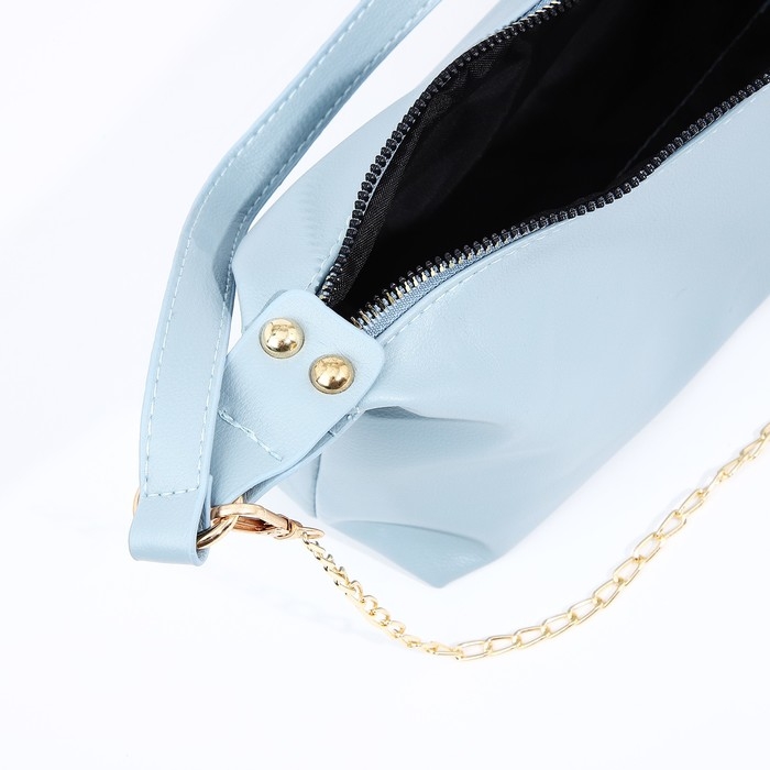 Сумка-багет на молнии, цвет голубой Сумка-багет на молнии, цвет голубой