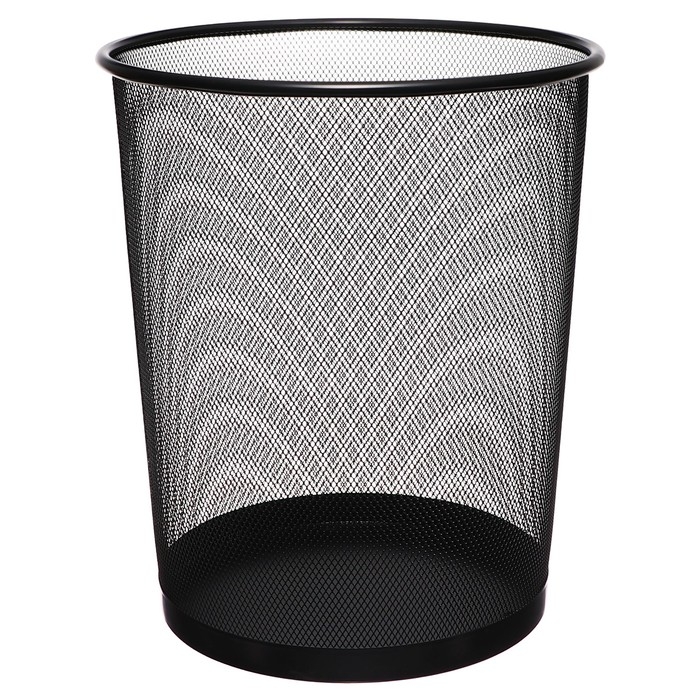 Корзина для бумаг металлическая, 20 литров, BRAUBERG Germanium, чёрный Корзина для бумаг металлическая, 20 литров, BRAUBERG Germanium, чёрный