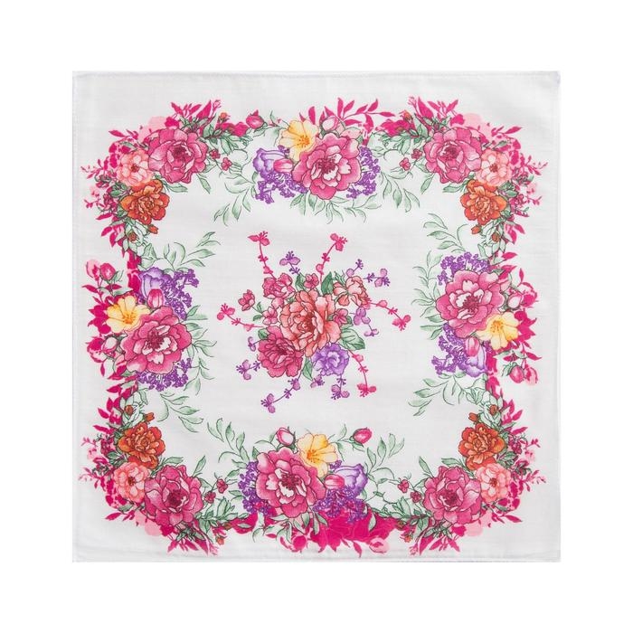 Платки носовые женские Этель  Платки носовые женские Этель "Летний день" 30*30 см, (набор 12 шт), рис. МИКС,100% хлопок