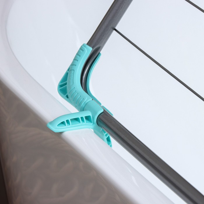 Сушилка для белья на ванну складная, рабочая длина 10 м, цвет МИКС Сушилка для белья на ванну складная, рабочая длина 10 м, цвет МИКС