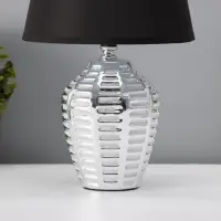 Лампа настольная RISALUX &laquo;Мирена&raquo;, Е14, 40 Вт, чёрно-хромированная, 20&times;20&times;33 см