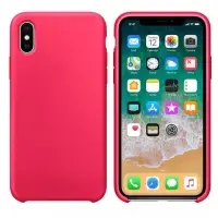 Чехол Iph X Silicon Case 100% ORG Red Raspberry (c LOGO)