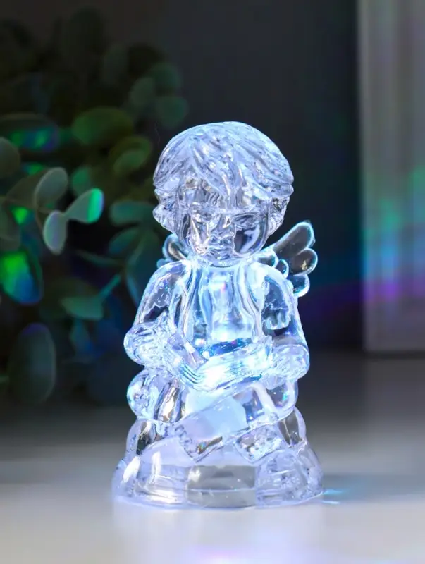 Фигура светодиодная &laquo;Ангел&raquo;, 8.5&times;4.5 см, от батареек 3хAG10, RGB