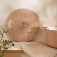 Кастрюля SL Home, 6 л, d=28 см, h=12.5 см, индукция, с эмалированным покрытием, чугун, бежевая