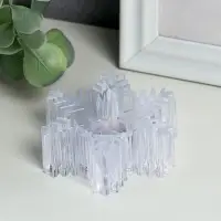 Светодиодная свеча LED RISALUX «Снежинка» 3хLR1130 прозрачный 7х7х4,5 см