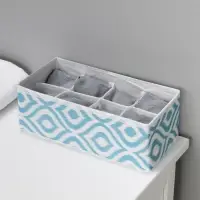 Органайзер для хранения белья Доляна &laquo;Лагуна&raquo;, 8 ячеек, 28&times;14&times;10 см, бирюзовый