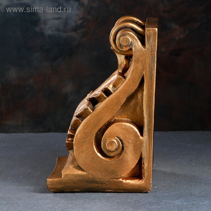 Держатель-подставка для книг  Держатель-подставка для книг "Абстракция", 25см, бронзовый