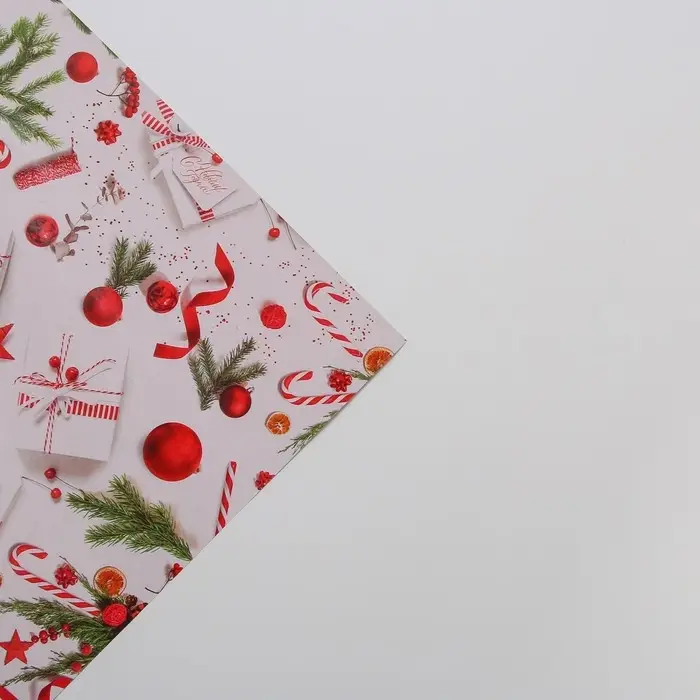 Упаковочная бумага на новый год «С Новым Годом», 70 х 100 см, глянцевая