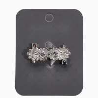 Зажим для кардигана "Ажур", астра, цвет белый в серебре Зажим для кардигана "Ажур", астра, цвет белый в серебре