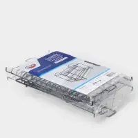 Сушилка для посуды с поддоном 2-х ярусная, разборная, 39.5&times;24&times;29.5 см, чёрная