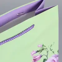 Пакет подарочный ламинированный "Цветы" 26 х 12 х 32 см