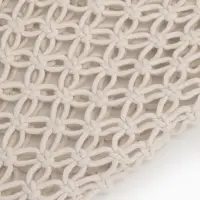 Сумка пляжная, плетёная, клетка 3.5 см, белая