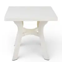 Стол садовый &laquo;Атлант&raquo;, 80&times;80&times;76.5 см, квадратный, пластиковый, белый