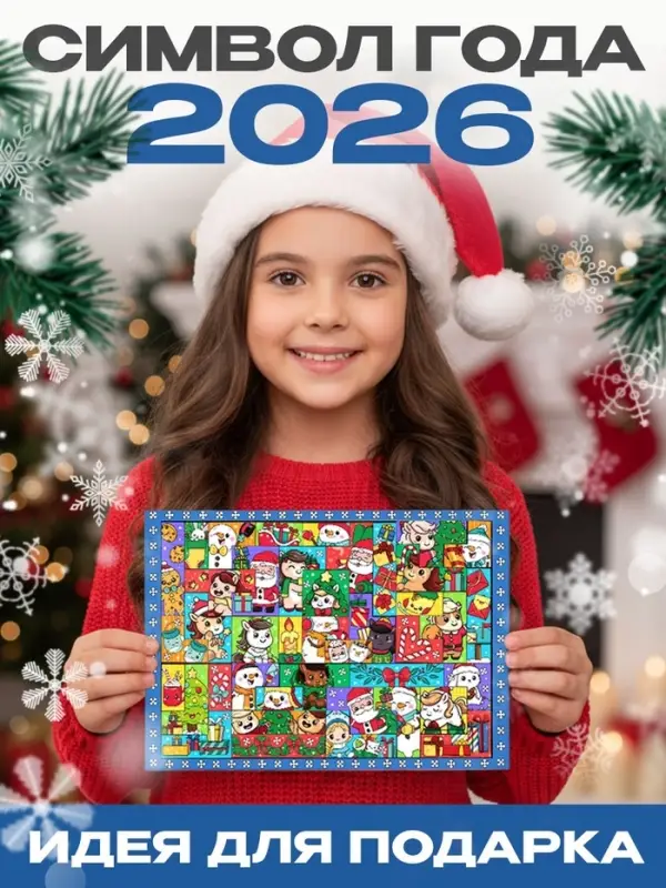 Тетрис «Новогоднее настроение», 44 детали