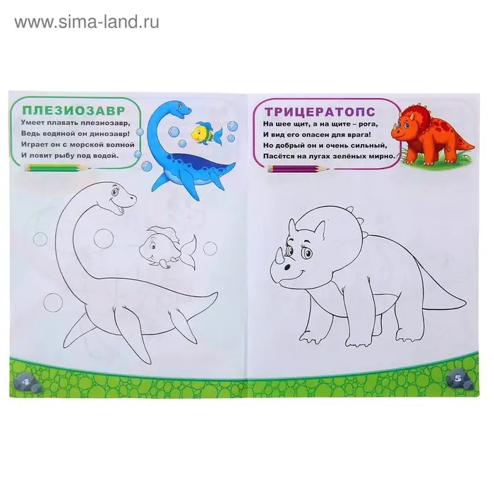 Раскраска для мальчиков &laquo;Мир динозавров&raquo;, 12 стр.
