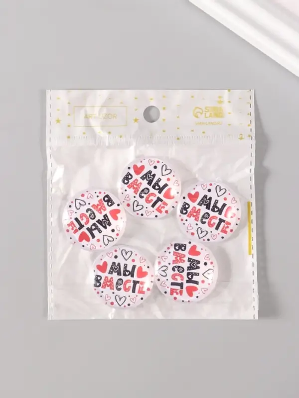 Кабошон стекло для творчества Кабошон стекло для творчества "Круг. Мы вместе" 3х3 см