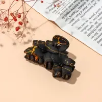 Крабик для волос &laquo;Классик&raquo; цветы, 7&times;4.5 см, матовый, чёрно-золотой