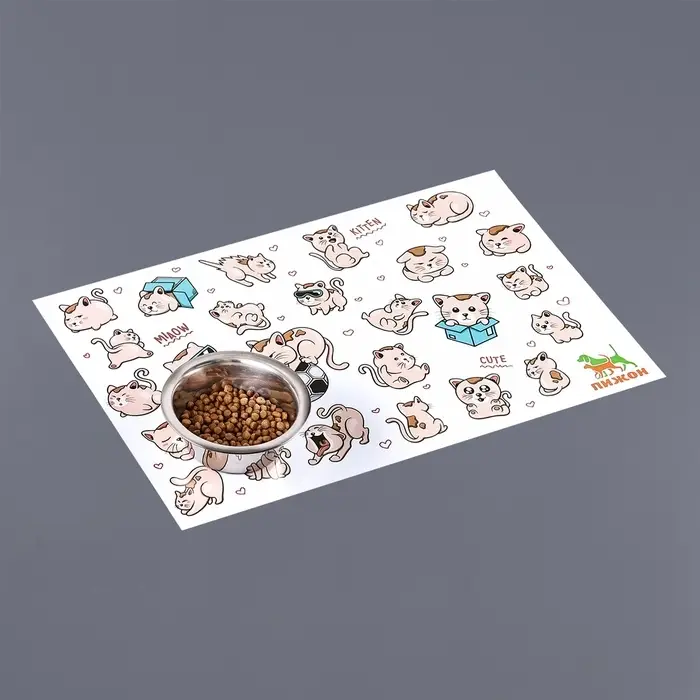 Коврик под миску  Коврик под миску "Пижон" 43 х 28 см "Кот-активити"