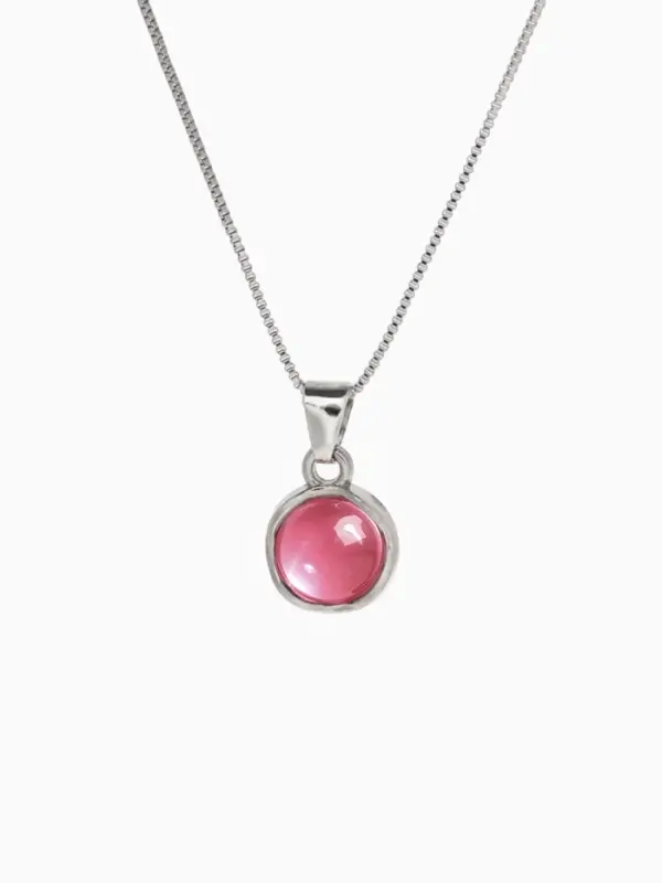 Кулон &laquo;Нежность&raquo;, на цепочке, розовый в серебре, 45 см