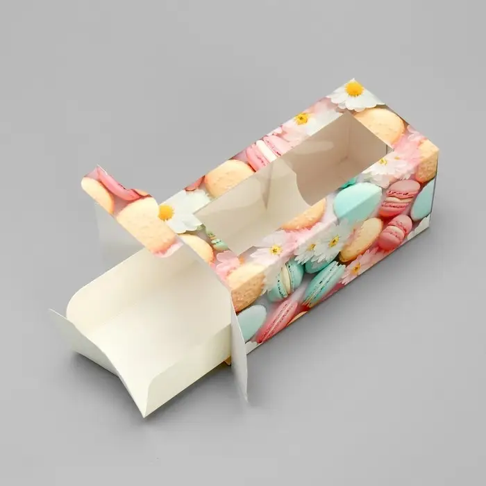 Коробка для макарун, кондитерская упаковка &laquo;Макаруны&raquo;,12 х5.5 х 5.5 см