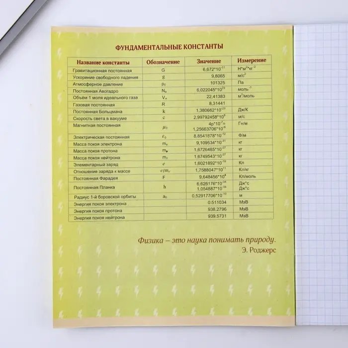 Тетрадь в клетку, предметная, 48 л., на скрепке, А5 &laquo;ШРИФТЫ. Физика&raquo;