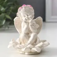Фигура «Ангел на цветке», 8.5×7.5×7 см, перламутр