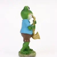 Садовая фигура из полистоуна &laquo;Лягушонок с саксофоном&raquo;, 8.5&times;11&times;25 см, Greengo